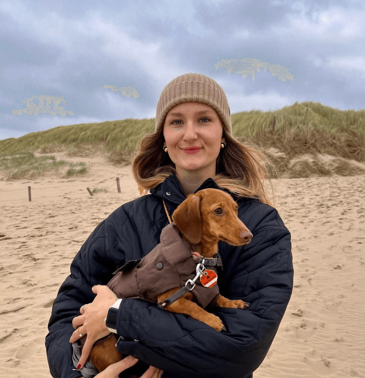 Frau mit Hund